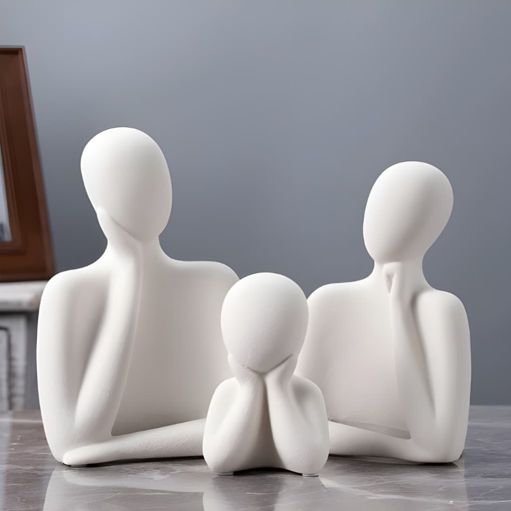 Estátua decorativa/ decoração para casa/ presentes/escultura moderna/abstrata/nórdico/familia/mae/pai/filho.