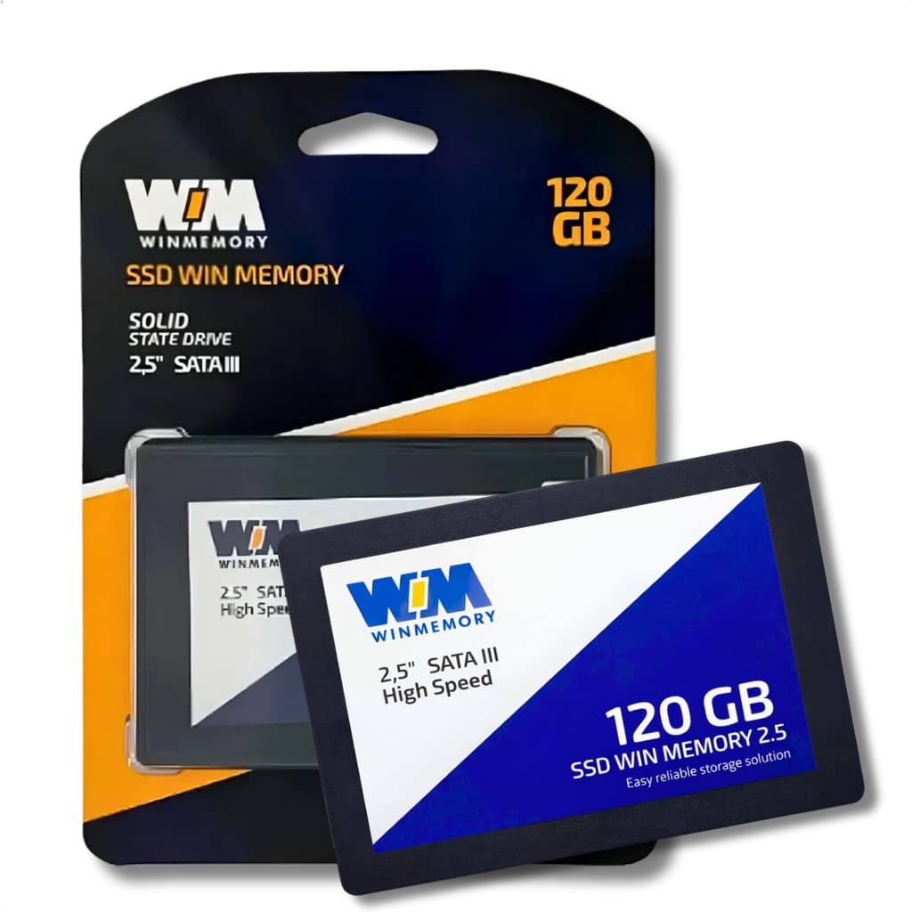 SSD SATA III 120GB Win Memory 2.5 Leitura 520MB/s Gravação 500MB/s SWR120G