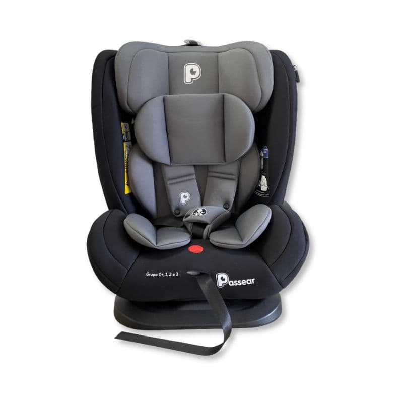 CADEIRA PARA AUTO 0 A 36KG ZAYA PRETO COM CINZA - PASSEAR BABY