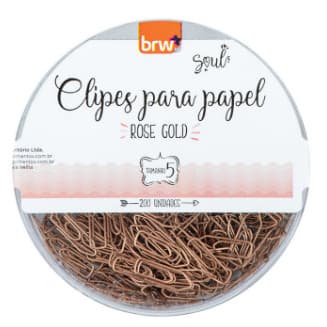 Clips Mini Rose Gold Nº5 BRW – 200 Unidades para Convites, Papelaria e Organização CL0503