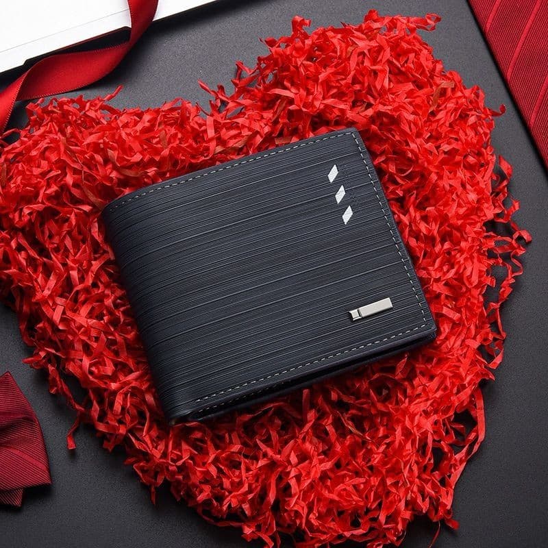 Carteira masculina curta carteira dobrável de alta qualidade masculina da moda