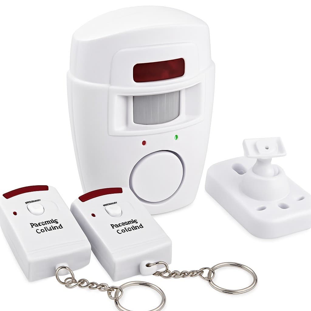 Alarme Sensor Movimento 110° 10m 105dB 2 Controles Remoto Montagem Fácil Pilha AA Casa. P.HQ