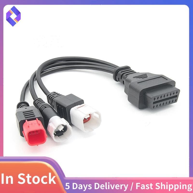 Cabo De Diagnóstico OBD2 Para Motocicleta Kline Euro5 16 Pinos 3 4 6 OBD2 Adaptador Substituição