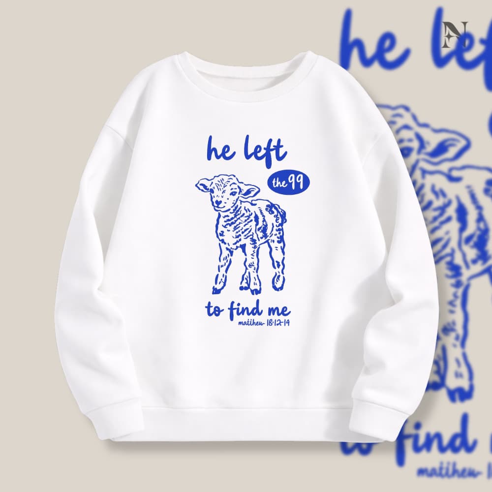 Blusa De Frio Moletom Cristão Ovelha Perdida Mensagem De Fé Algodão Inverno