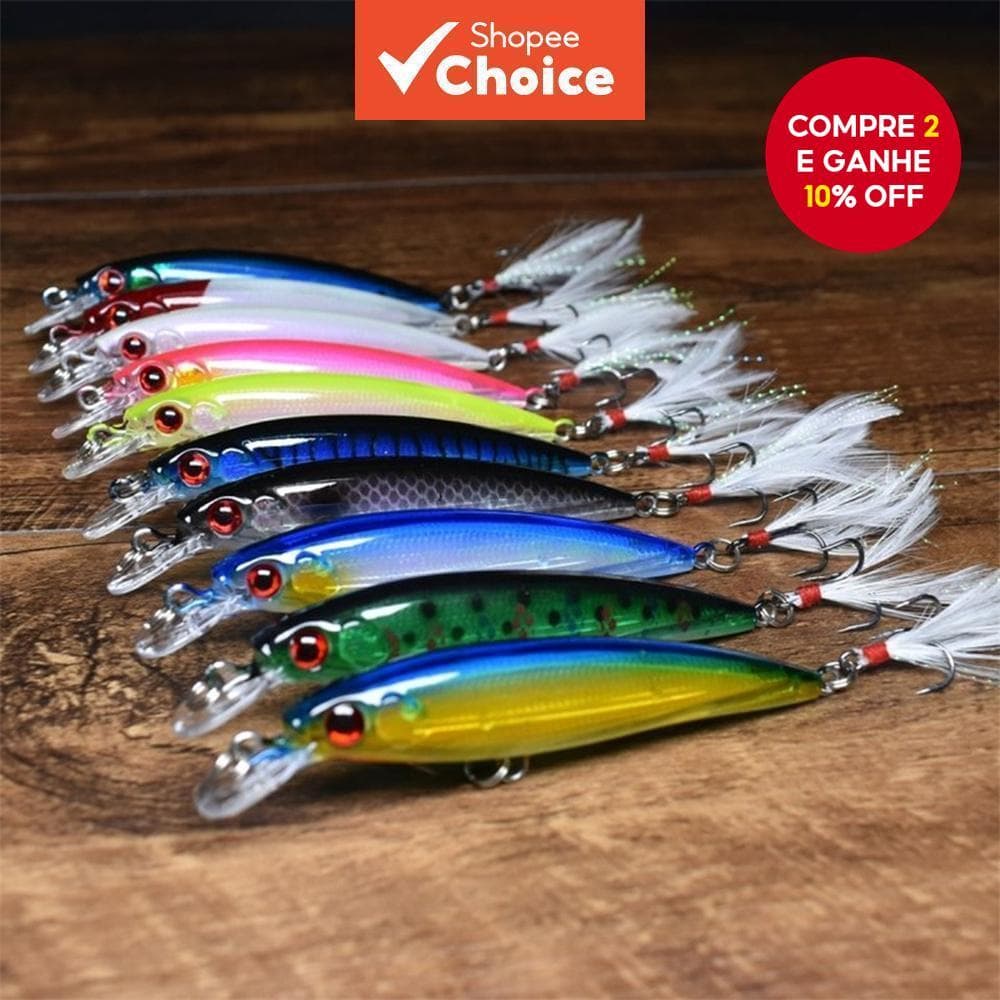 1 Peça 9cm 7g Isca De Pesca Premium Minnow 3D Olho Plástico Duro Artificial Gabarito Shaker Para Água Salgada Doce