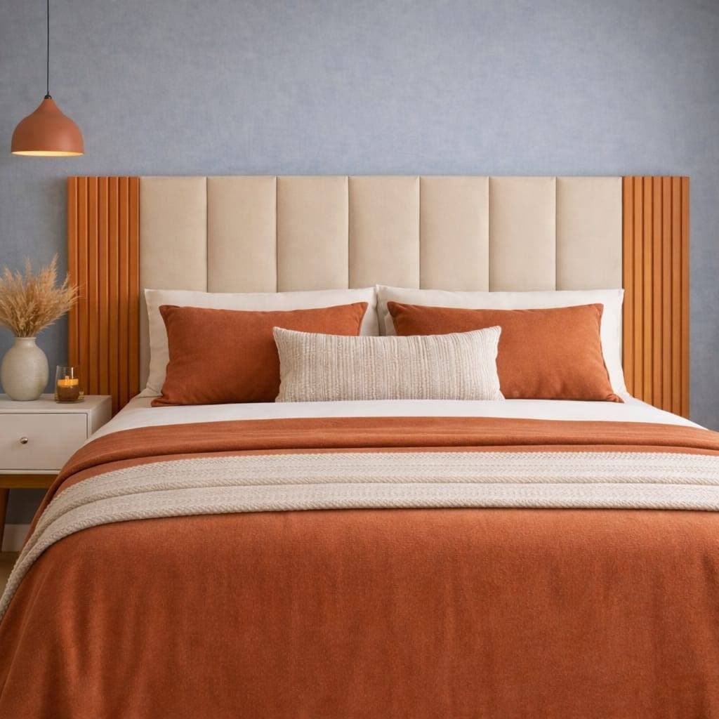 Kit até 12 Peças Cabeceira Modular +  Ripado  Para Cama Box Casal King Queen - Envio Full