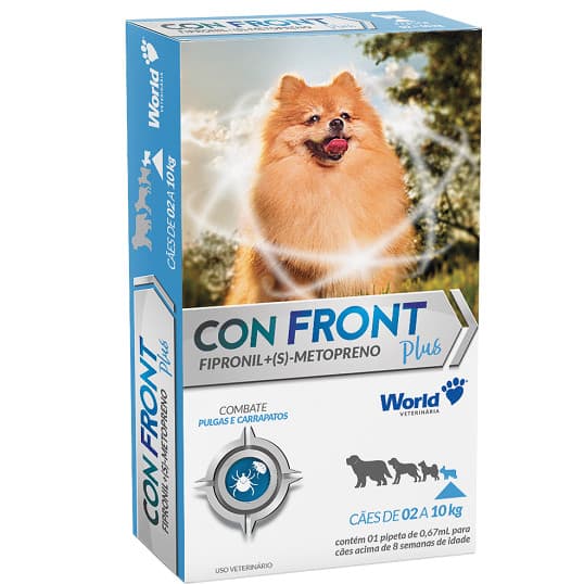 Con Front Plus Anti-Pulgas e Carrapatos 0,67ml 02Kg a 10Kg - World