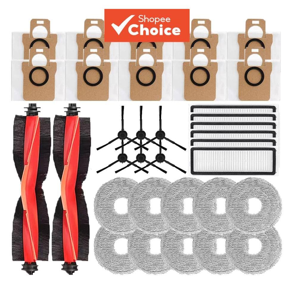  Para o Robô de Limpeza de Piso Xiaomi X20 Pro / Max / D102GL / D109GL – Peças de Reposição - Escova Principal, Escovas