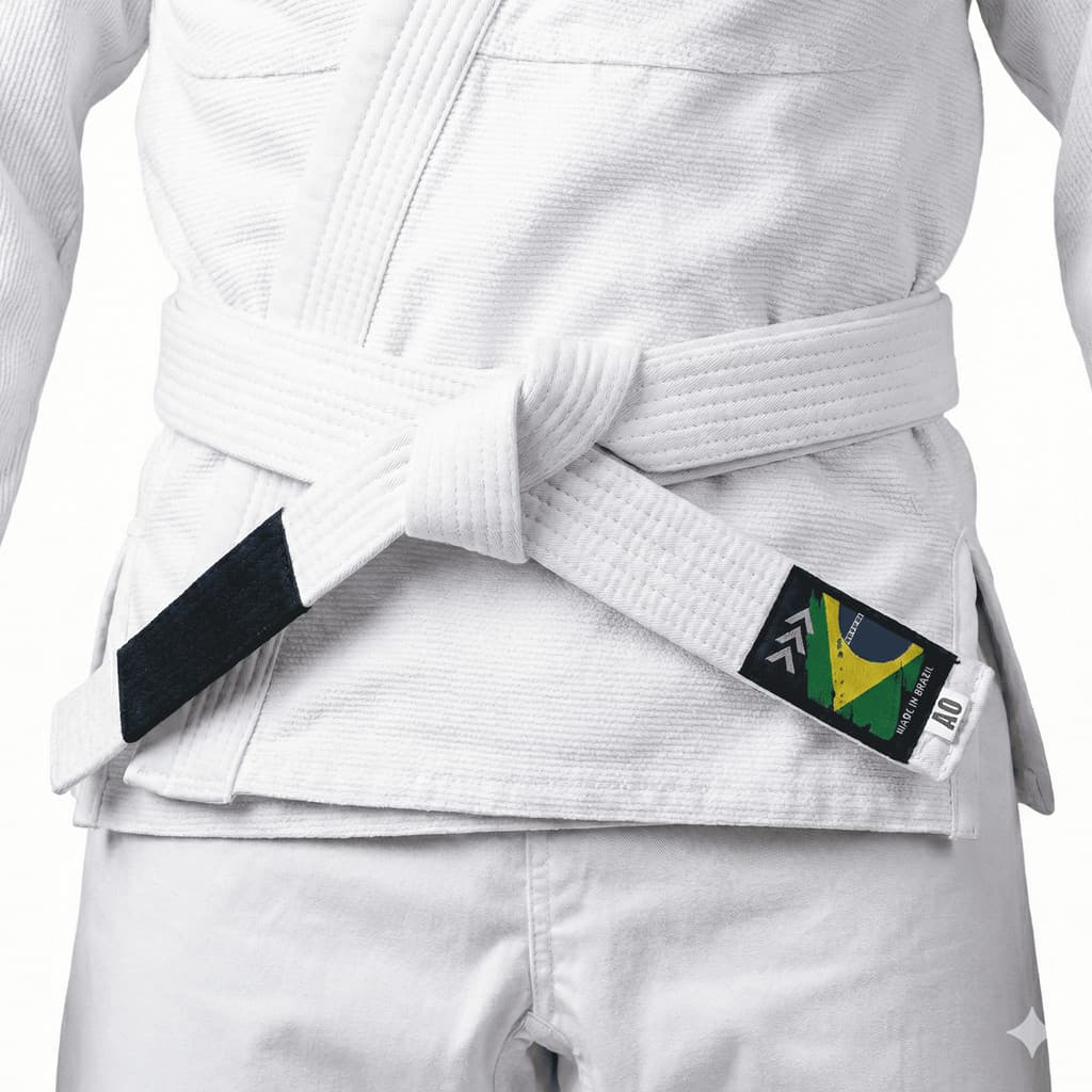 Faixa Jiu Jitsu Tradicional Estrutura Reforçada Excelente Amarração Uso Diário Adulta e Infantil 100% Algodão 6 Costuras