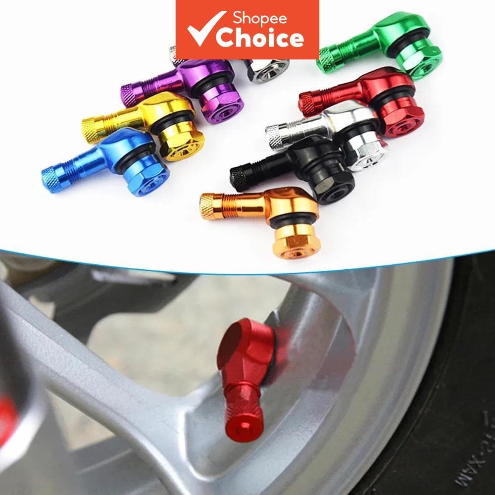 Hastes De Válvula De Pneu De Motocicleta De Alumínio Sem Câmara Para Cubo De Roda 1/2 Unidades 90 Graus