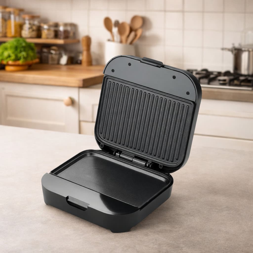 Sanduicheira Elétrica 800W Resistente a Altas Temperaturas Aquecimento Duplo 60Hz 127V ou 220V ON-FE406