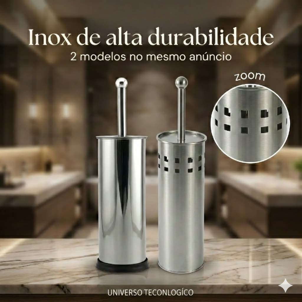 **OFERTA** Escova Sanitária Inox Premium com Furo