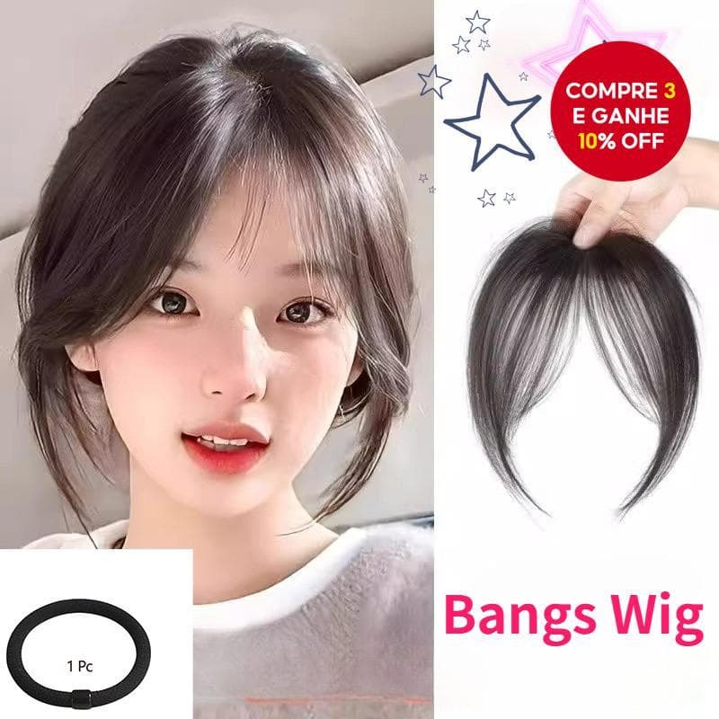 Peruca de Franjas no Meio, Fina e Indetectável, Aparência Natural para Uso Diário e Festas Femininas