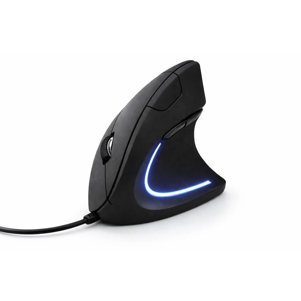 Mouse Vertical Com Fio Ergonômico 3600 Dpi Ajustável Led RGB 6 Botões D5