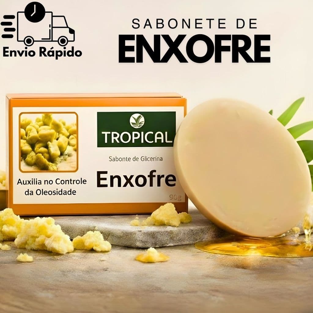 Sabonete De Enxofre Em Barra 90G Tropical Tratamento E Controle De Oleosidade E Acne