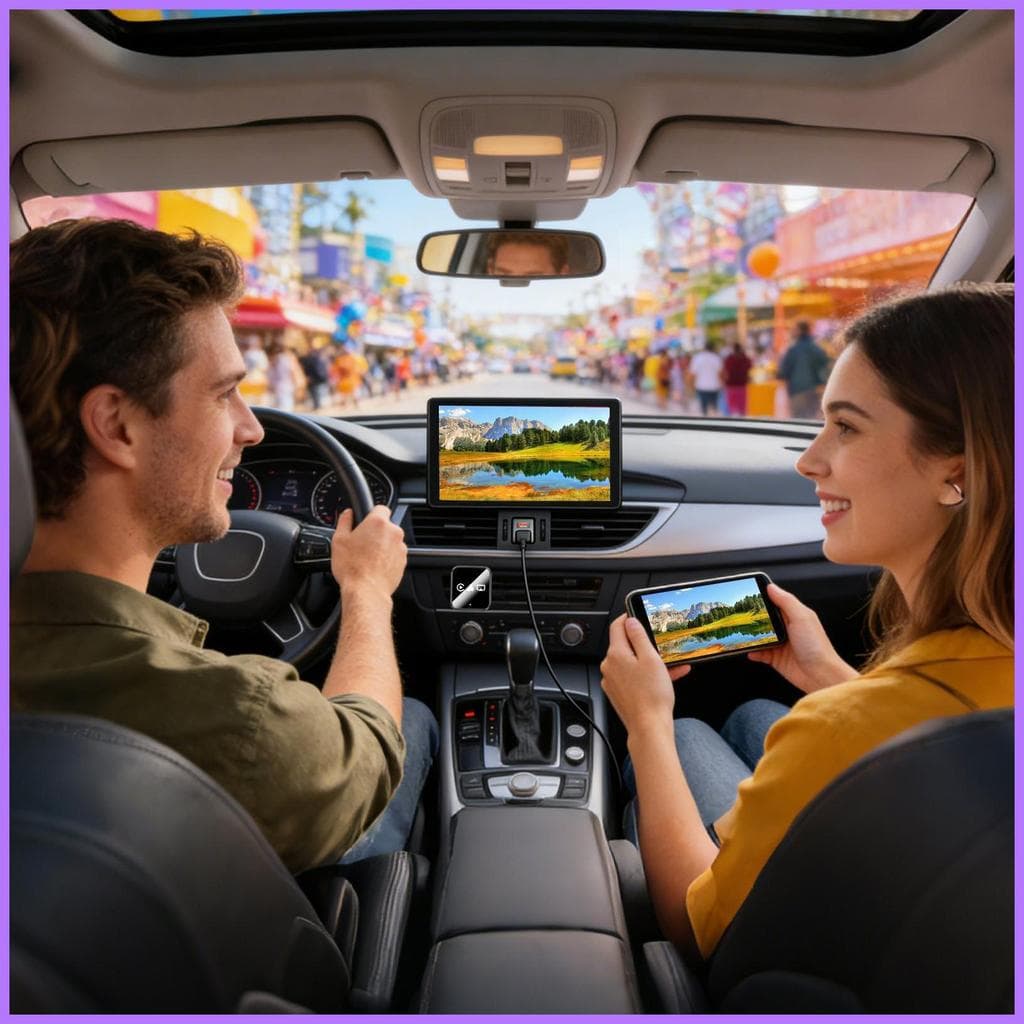 Adaptador Sem Fio Para Acessórios De Vídeo Automotivo , Conversor De Espelhamento De Tela Automática Motoristas , Caminh