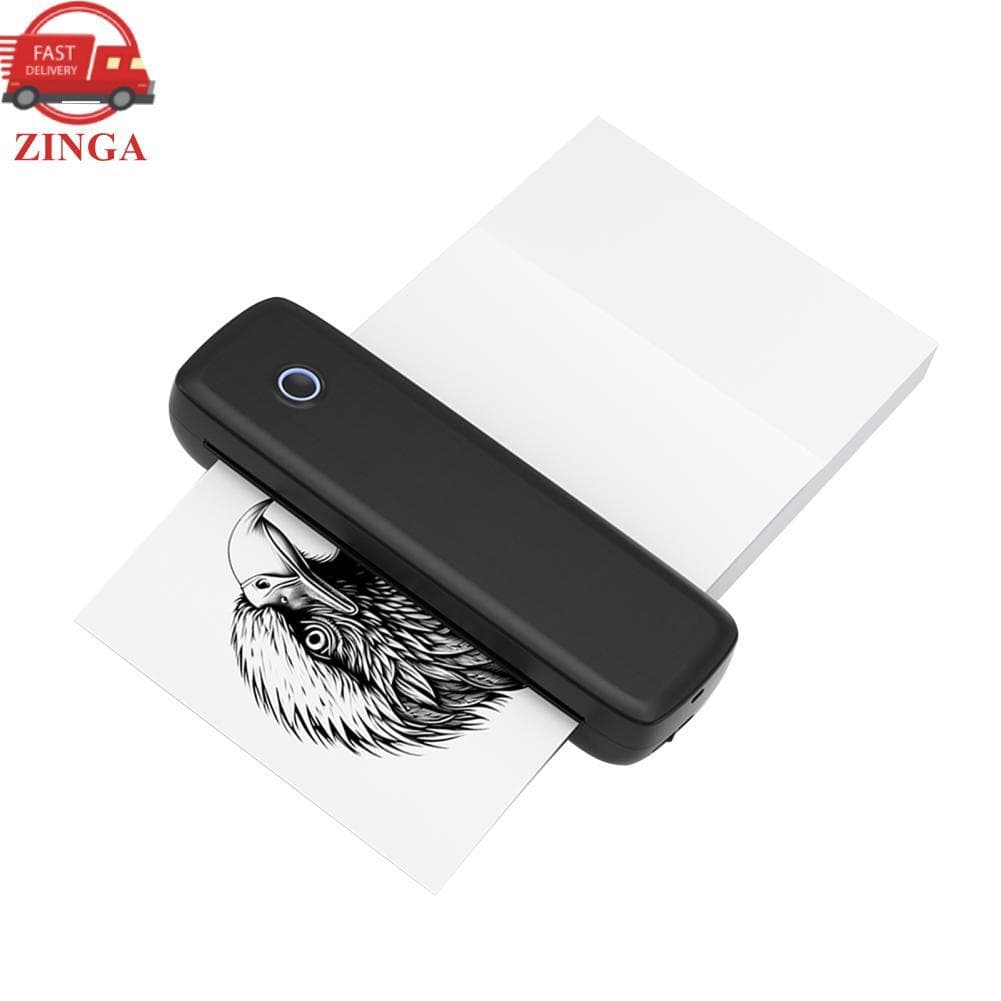 Zinga Impressora térmica Bluetooth A4 portátil USB 203 dpi para largura de impressão 56 mm / 77 mm / 107 mm / 210 mm /