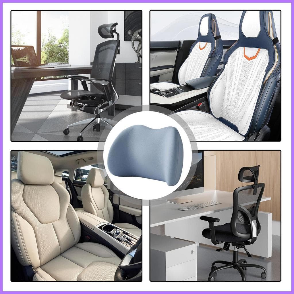 Travesseiro De Encosto De Cabeça Para Carro , Almofada De Assento Lombar Com Espuma De Memória , Suprimentos De Cuidados