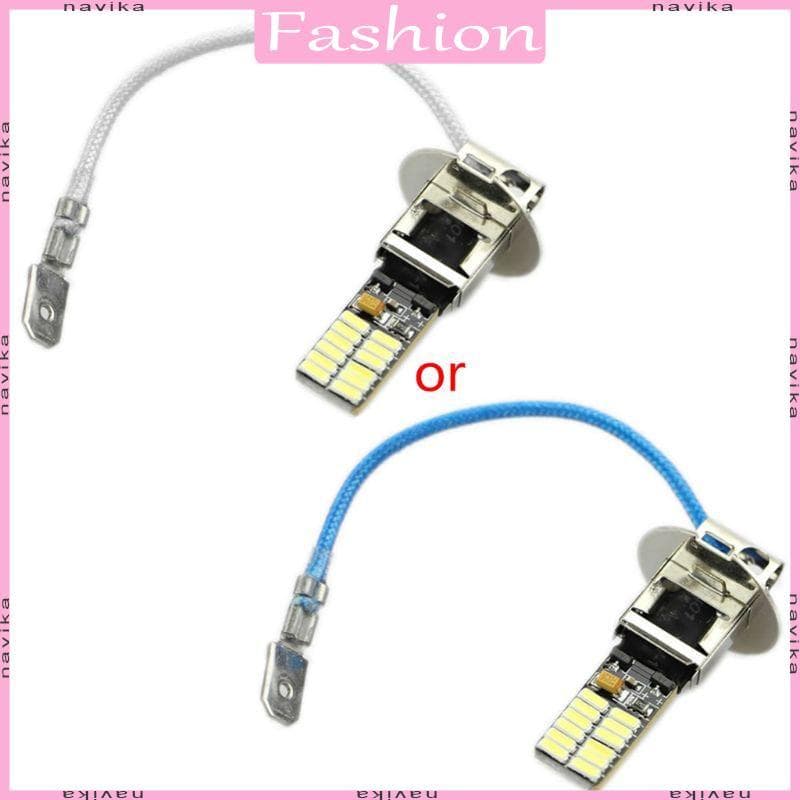 24-SMD-4014 H3 6500K Para Lâmpadas LED Brancas Xenon Faróis Neblina Condução Lam