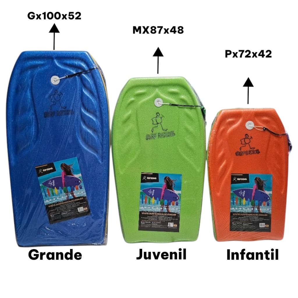 Prancha Bodyboard Surf Radical Infantil Juvenil Grande Praia Piscina Verão