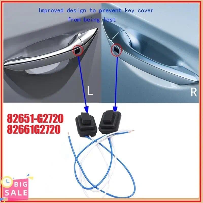 Exclusivo 1 Par Indutivo Exterior Lidar Com Botão Chave 82651-G2720 82661G2720 Para Hyundai IONIQ 2016-2020 Extrator De 
