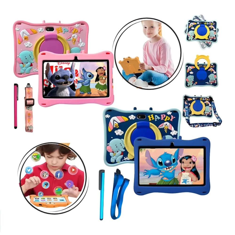 Tablet Infantil 64gb Memória Educativo Android Wifi 5G Assistir Vídeos e Jogos + Maletinha e Capinha