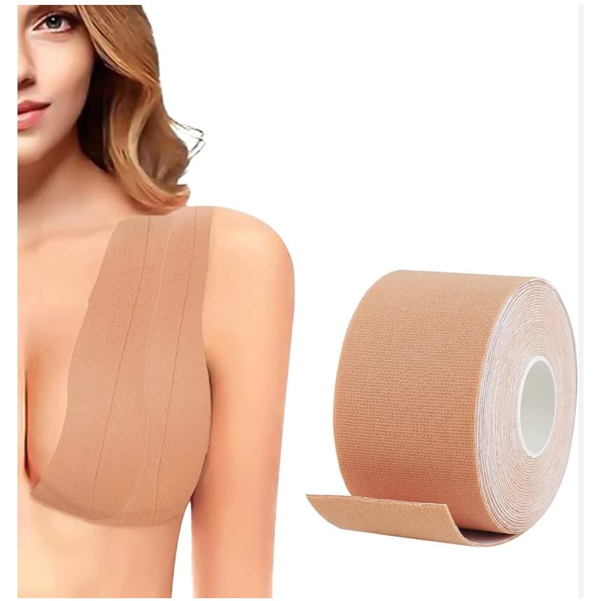 Fita Levanta Seio Protetor de Mamilo Sutiã Mama Rolo 5m Boob Tape