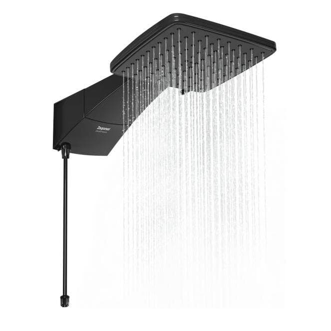 Chuveiro Quadratta Zagonel Preta Electrónica 7700w / 220v Design Moderno Banho de Hotel - Potente e Elegante = Silencio