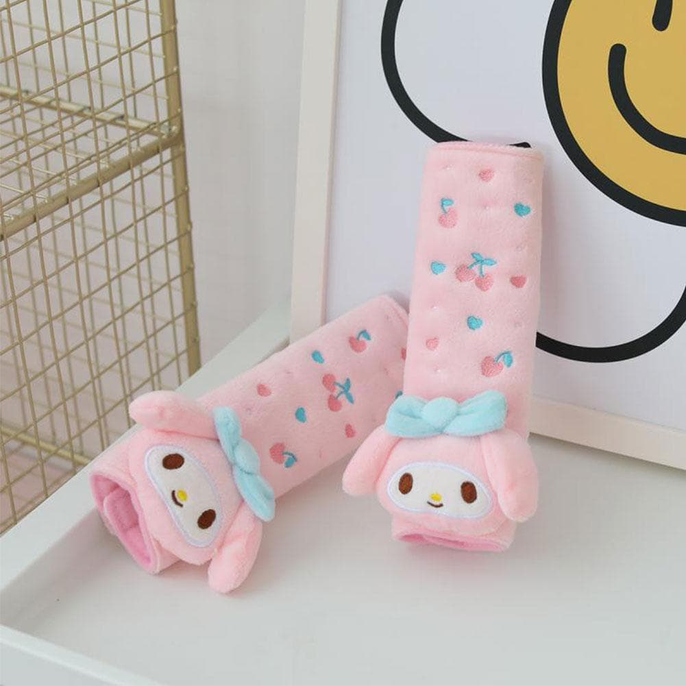 Pelúcia Dos Desenhos Animados Cinto De Segurança Do Carro Capa Encosto De Cabeça Bonito Anime Almofada 2-Em-1 Q5w5