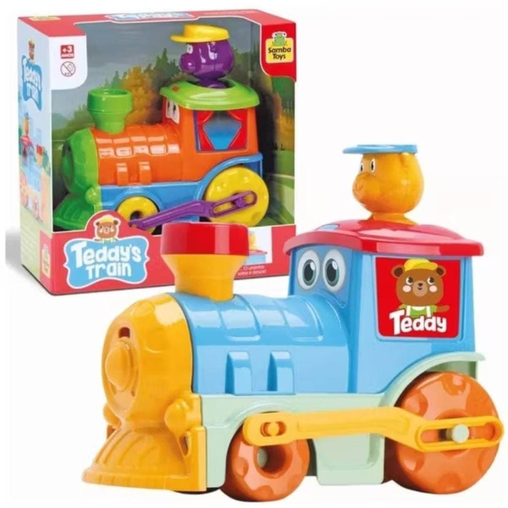 Brinquedo Trenzinho Do Teddy's Train Infantil Didático - Samba Toys -