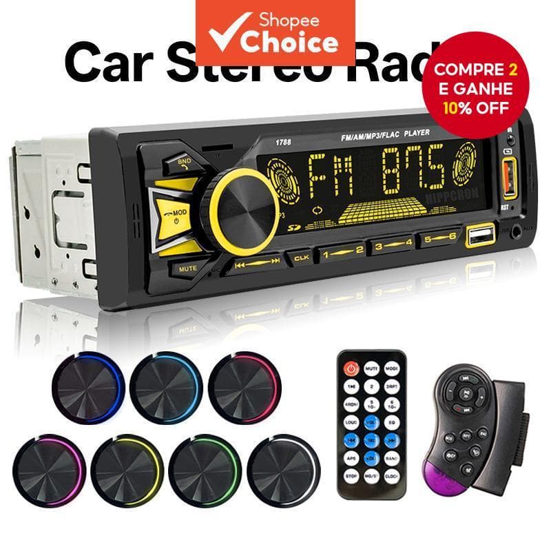  12V 60W Bluetooth Rádio de Áudio Multimídia Carro MP3 Player Auto Player Embutido Suporte USB TF FM AUX