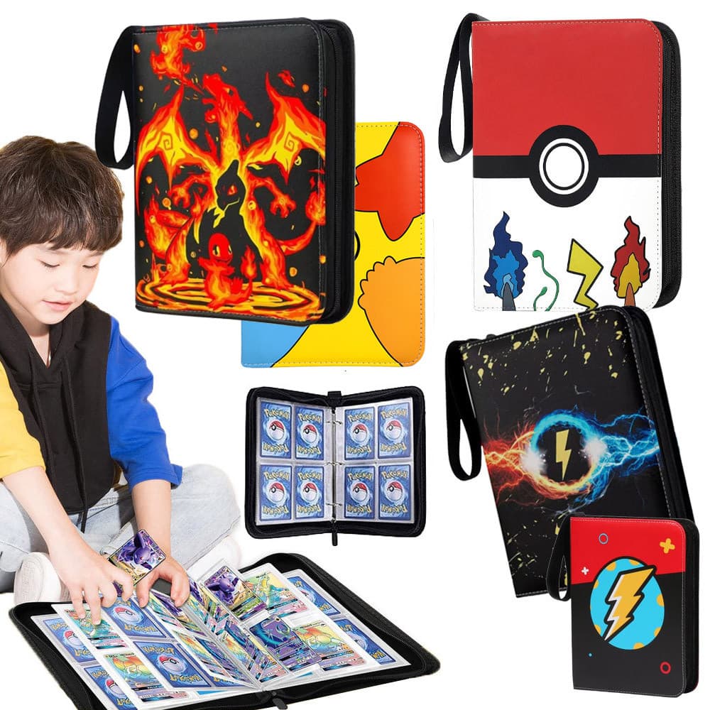 Álbum Fichário Pokémon Com Zíper P/ 400 Cards Colecionador Pasta