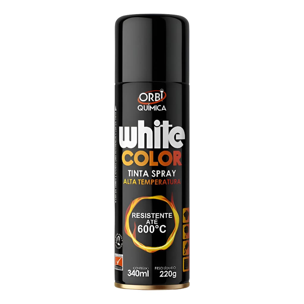 Tinta Spray Alta Temperatura 600ºC Orbi Ideal Para Motor e Escapamento Proteção Premium