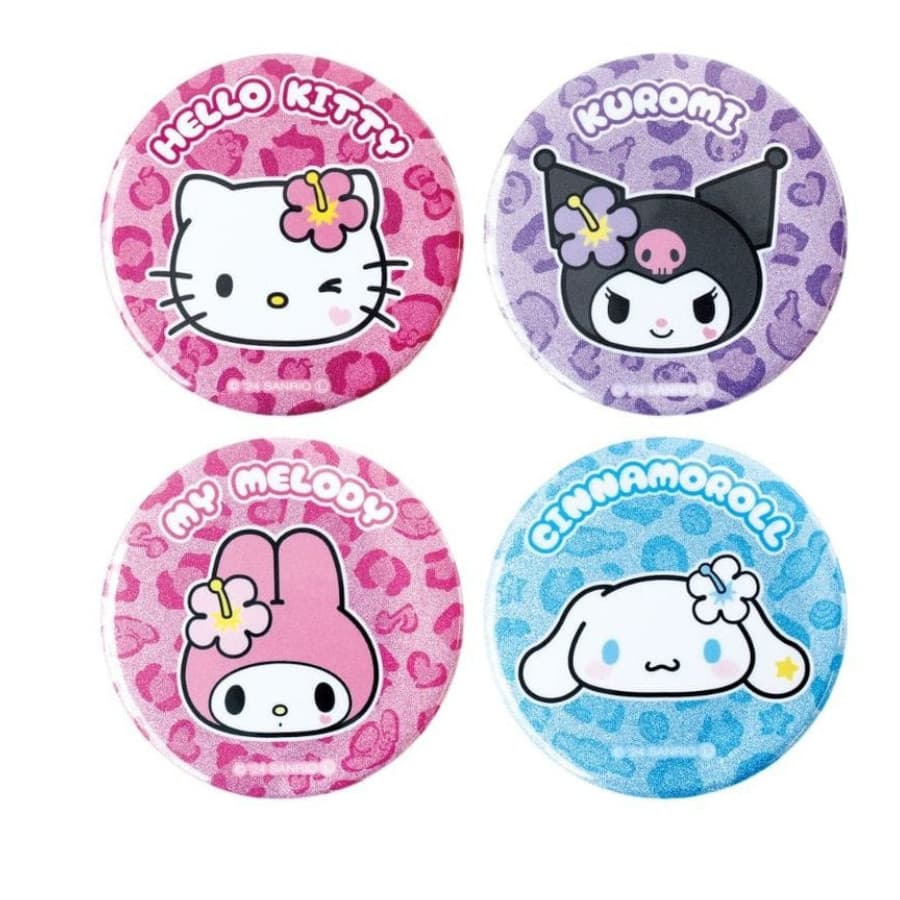 Kit Bottons Hello Kitty | 4 Unidades Broche Escolar Mochila Bolsa Presente personalizado premiun