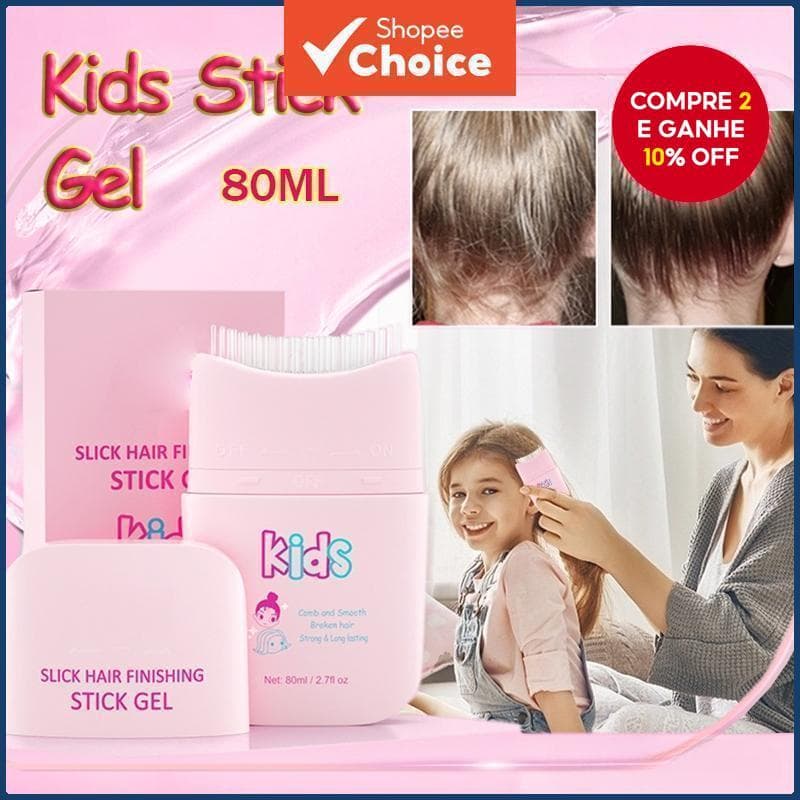 Pente De Gel Modelador De Cabelo Infantil Com Extrato De Hortelã E Hibisco | Nutrir Raízes , Reparar Danos , Anti-Frizz 