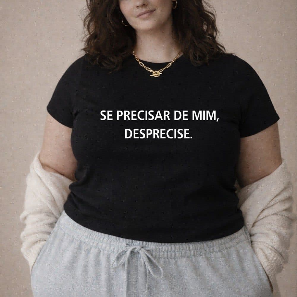 Camiseta Feminina Plus Size Básica 100% Algodão Estampada Premium Tamanho Grande T-Shirt Casual DTF