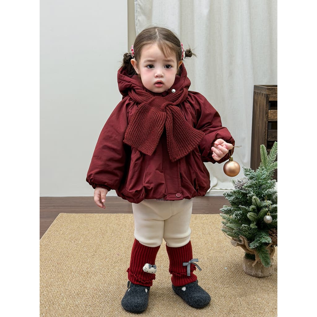 Cane Pear Roupas Infantis Meninas Jaqueta 2025 Estilo Ocidental Acolchoado Engrossado Roupas de Algodão Quente Roupas de