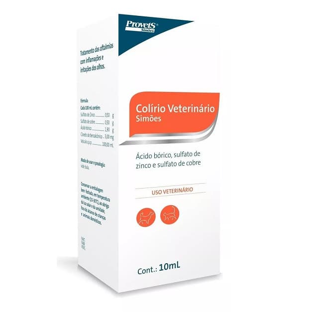 Colírio Veterinário Simões 10ml - Provets