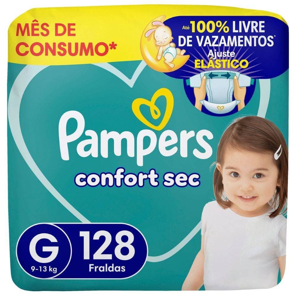 Fralda Pampers Confsec Jumbo G 128 Unidades