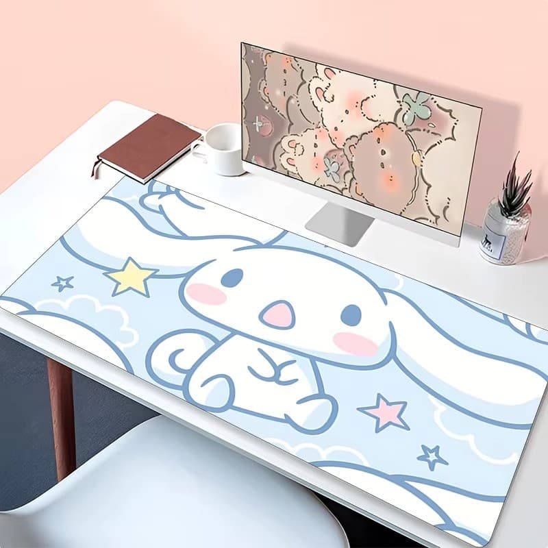 Mouse Pad Kawaii Anime Gamer Teclado Tapete Bonito dos Desenhos Animados C-Cinnamoroll