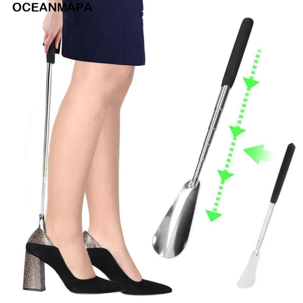 Buzina De Sapato Extensível OCEANMAPA , Calçadeira Telescópica Ergonômica De Comprimento Ajustável De Cabo Longo Durável