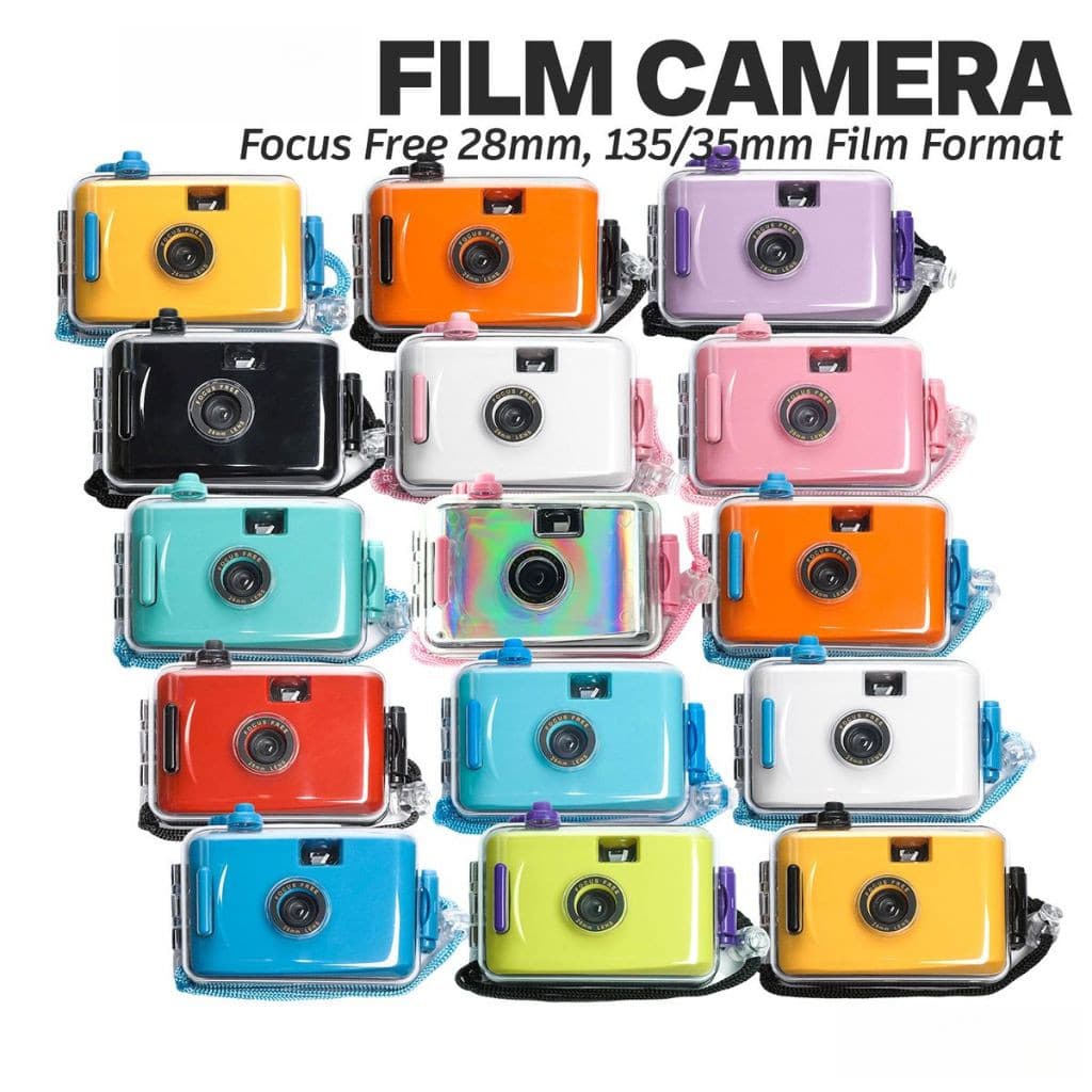 Câmera de filme retrô reutilizável, câmera de apontar e disparar, câmera de filme 135 35mm