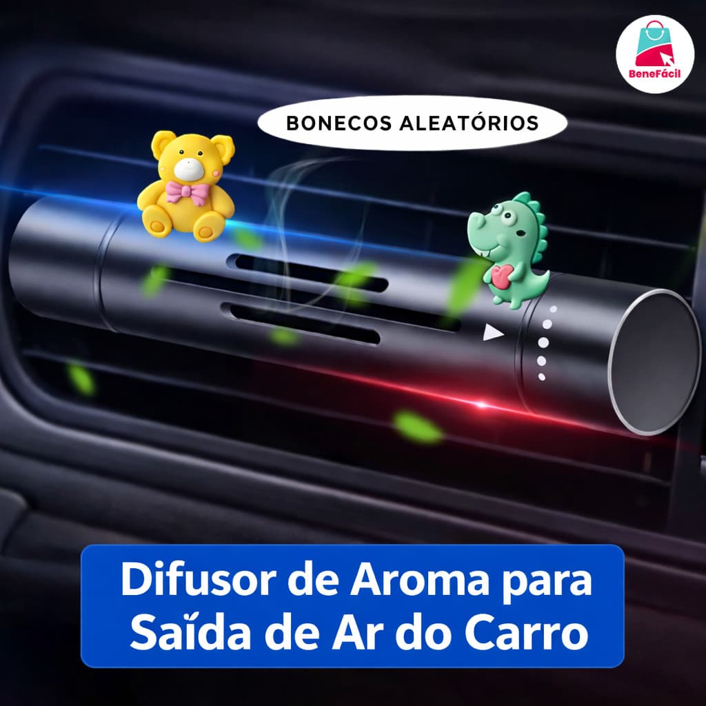 Perfume de Carro Portátil com Clipe | Aromaterapia para Saída de Ar e Purificador de Ar Veicular