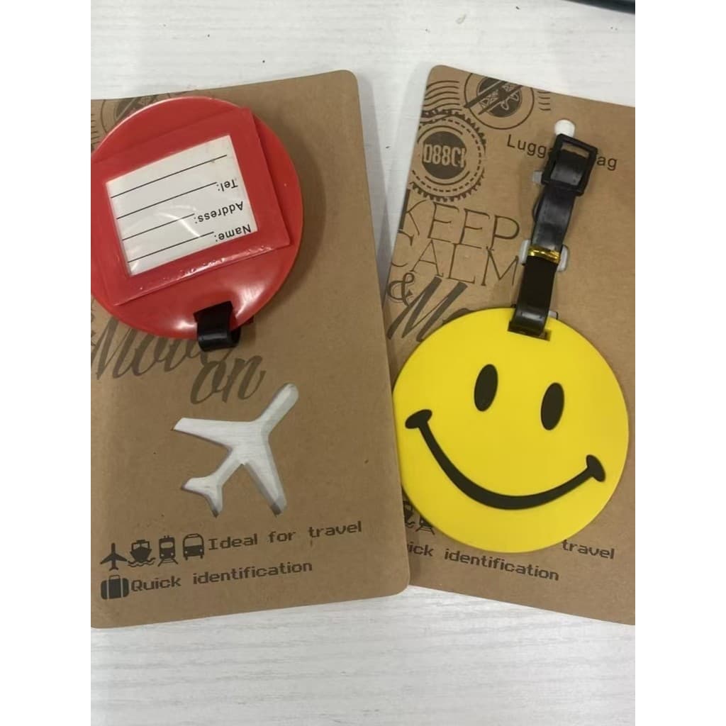 Etiqueta de bagagem fofa indispensável para viagem Etiqueta de bagagem com rosto sorridente de girassol RH97