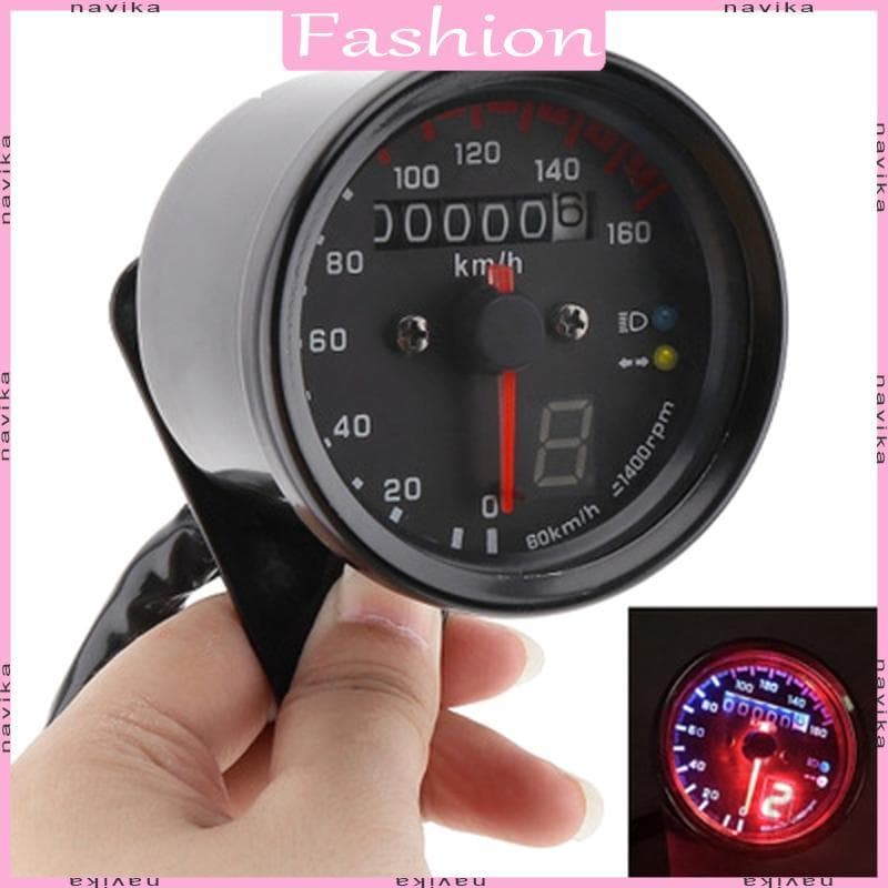 Motocicleta Odômetro Tacômetro Para Ferro Velocímetro Digital LED Retroiluminado Acessórios M