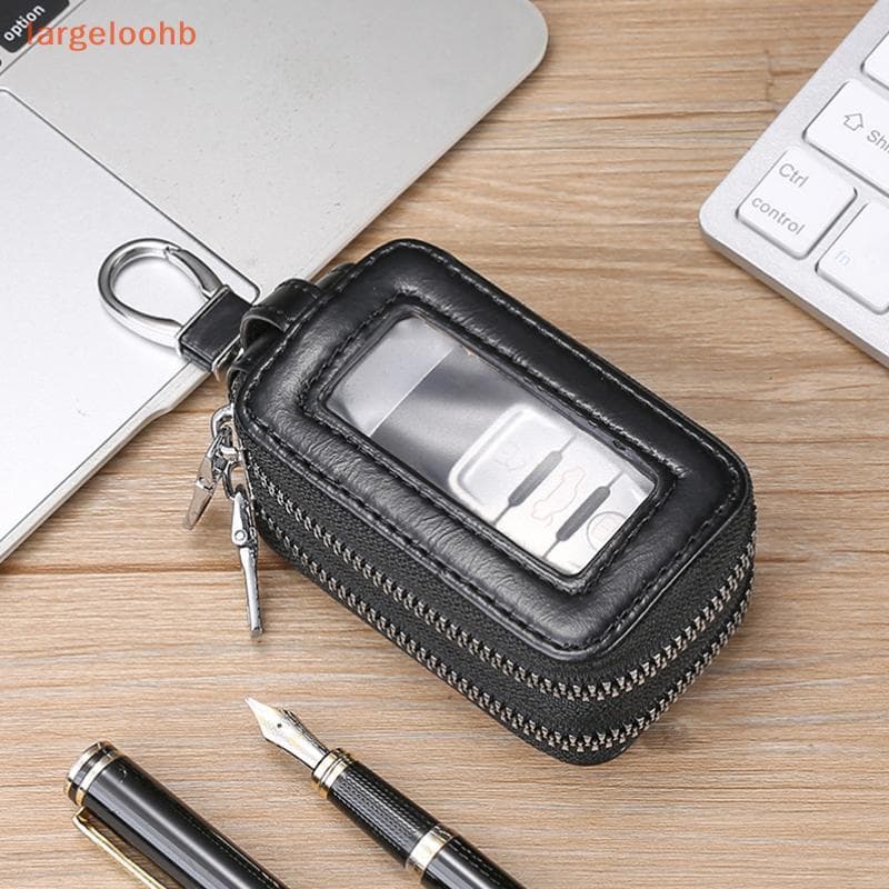 [largeloohb] Estojo Para Chaves De Couro PU De Camada Dupla – Armazenamento Seguro Carro Pendurado Na Cintura Mini Bolsa