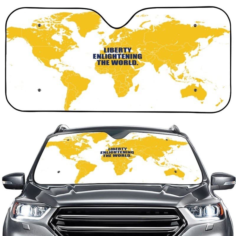 Exclusivamente para pára-brisa dianteiro do carro mapa de viseira solar fácil instalação pára-sol do carro imagem person