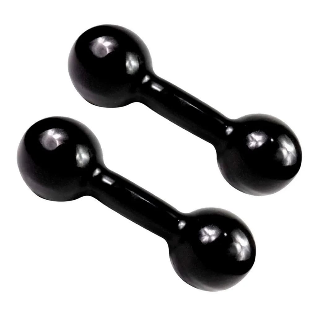 Par Halteres 1 Kg Cada Emborrachado Modelo Bola - Envio Imediato
