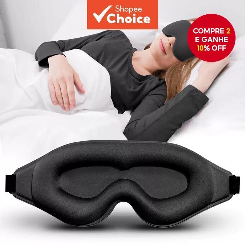 Máscara Para Os Olhos Contoured Sleep 3D – Capa Ocular 100 % Blackout Ultramacia E Adequada A Pele Dormir Extensões De C