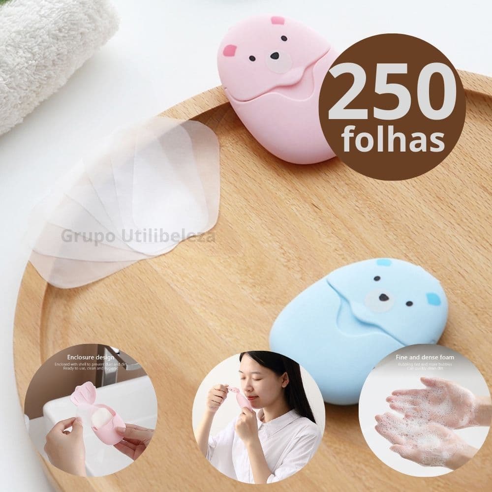 Folha Papel Sabão Descartável Portátil Praticidade Higiene